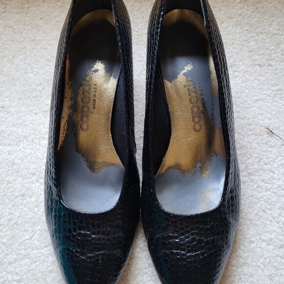 Capezio Charlotte TG Black Gator Women's 9B - Picture 1 of 5